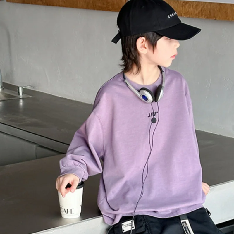 Boys Hoodies Sweatshirts Cotton Tops Outwear 2024 Purple Spring Autumn Kids Sport Teenagers Children's Clothing
Boys Hoodies Sweatshirts Cotton Tops Outwear 2024 Purple Spring Autumn Kids Sport Teenagers Children's Clothing