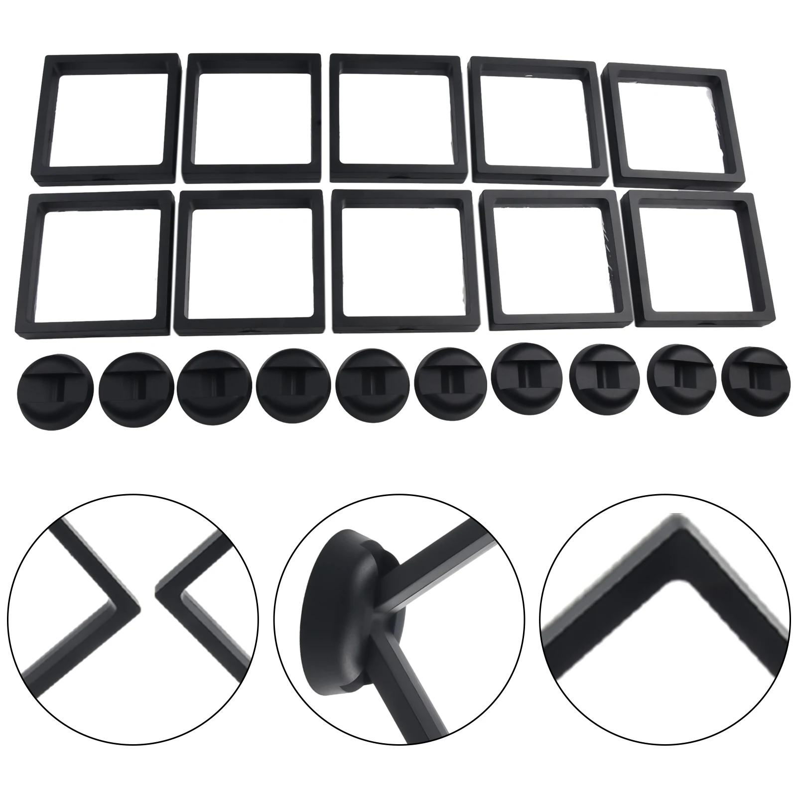 Coin Support Coin Holder 3D Floating Black 110x110mm Coin Frame Coin Penny Decoration Coin Stand Display Holder
Coin Support Coin Holder 3D Floating Black 110x110mm Coin Frame Coin Penny Decoration Coin Stand Display Holder