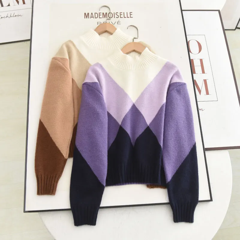 2024 Winter Knitwear Design Sensation Color Blo Slim Fit Diamond Pattern All-Match Hoodie Underwear Faion Ladies' Sweater
2024 Winter Knitwear Design Sensation Color Blo Slim Fit Diamond Pattern All-Match Hoodie Underwear Faion Ladies' Sweater