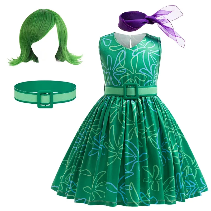 Movie Disgust Cosplay Costume Kids Cartoon Flower Princess Dress+Accessories Girls Halloween Christmas Carnival Party Dress Up
Movie Disgust Cosplay Costume Kids Cartoon Flower Princess Dress+Accessories Girls Halloween Christmas Carnival Party Dress Up