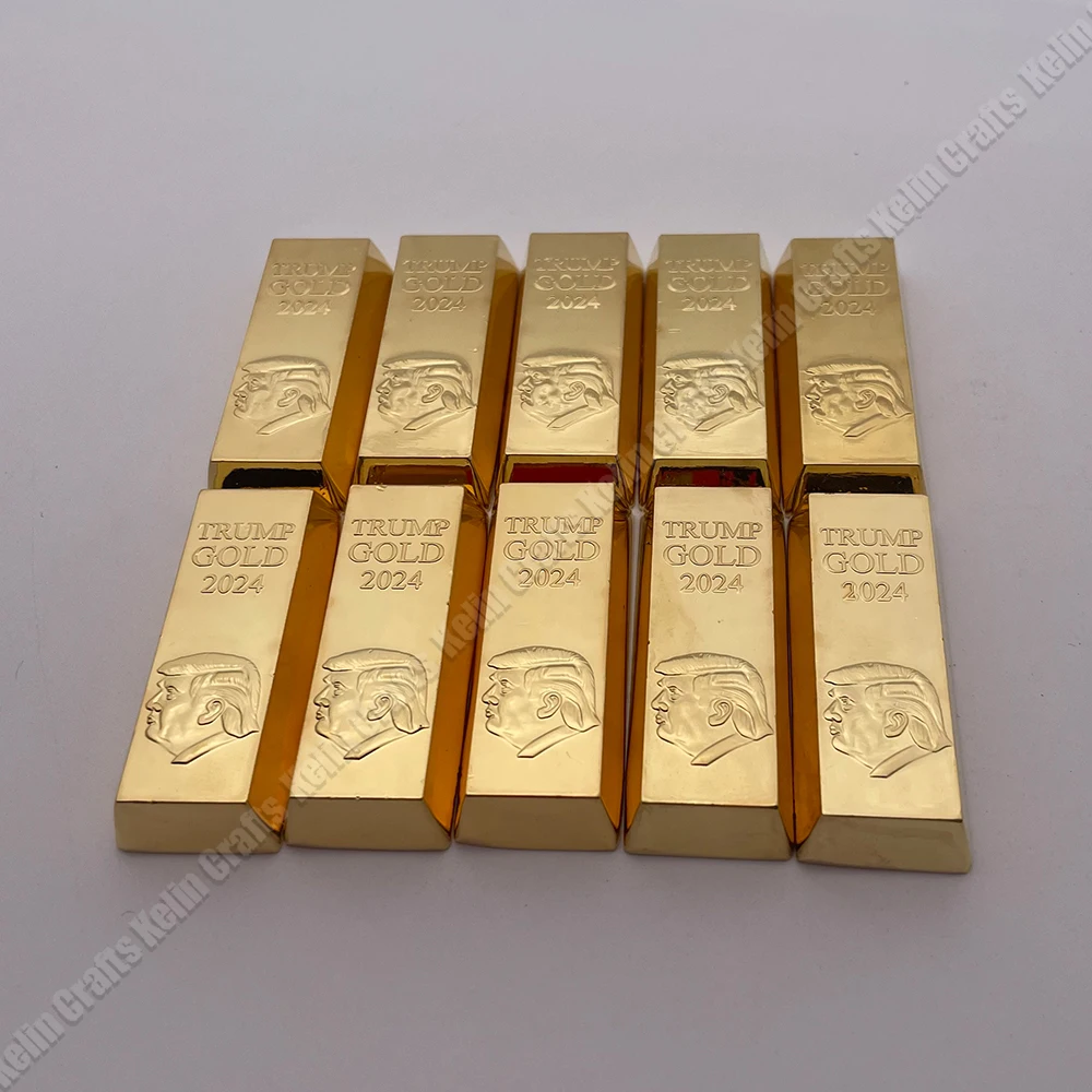 10 pcs/lot metal craft Donald-Trump Gold Plated Bar US president Collectible America souvenir commemorative coin For supporter
10 pcs/lot metal craft Donald-Trump Gold Plated Bar US president Collectible America souvenir commemorative coin For supporter