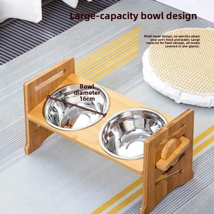 Elevated Pet Bowl Stand Dog Bowl Bowl Holder Anti-Flip Pet Feeder Neck Protection Adjustable Height Wood Material
Elevated Pet Bowl Stand Dog Bowl Bowl Holder Anti-Flip Pet Feeder Neck Protection Adjustable Height Wood Material