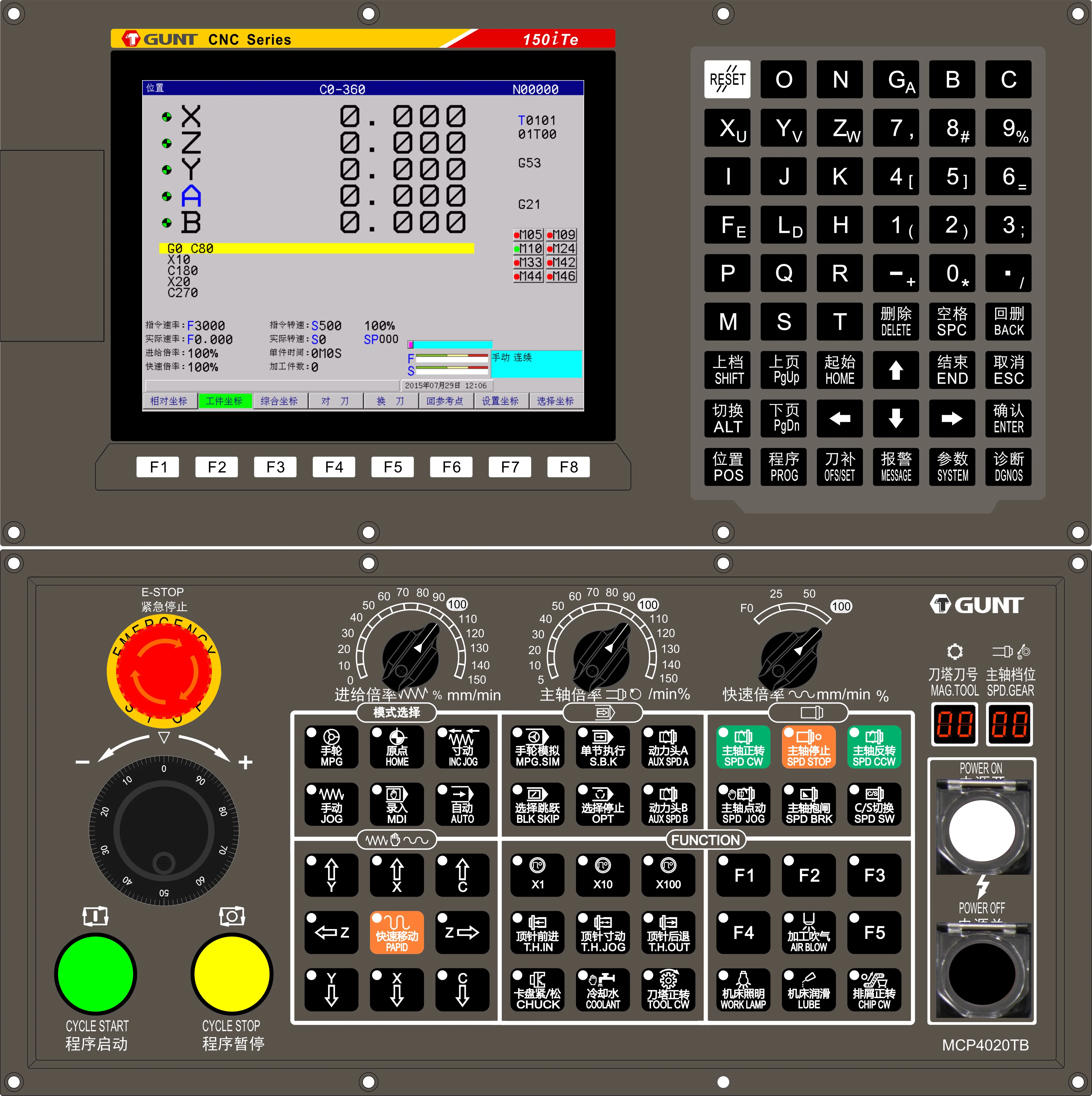 GUNT-150iTe 2axis Numerical Control Controller Is Suitable for Lathes and Grinders
GUNT-150iTe 2axis Numerical Control Controller Is Suitable for Lathes and Grinders