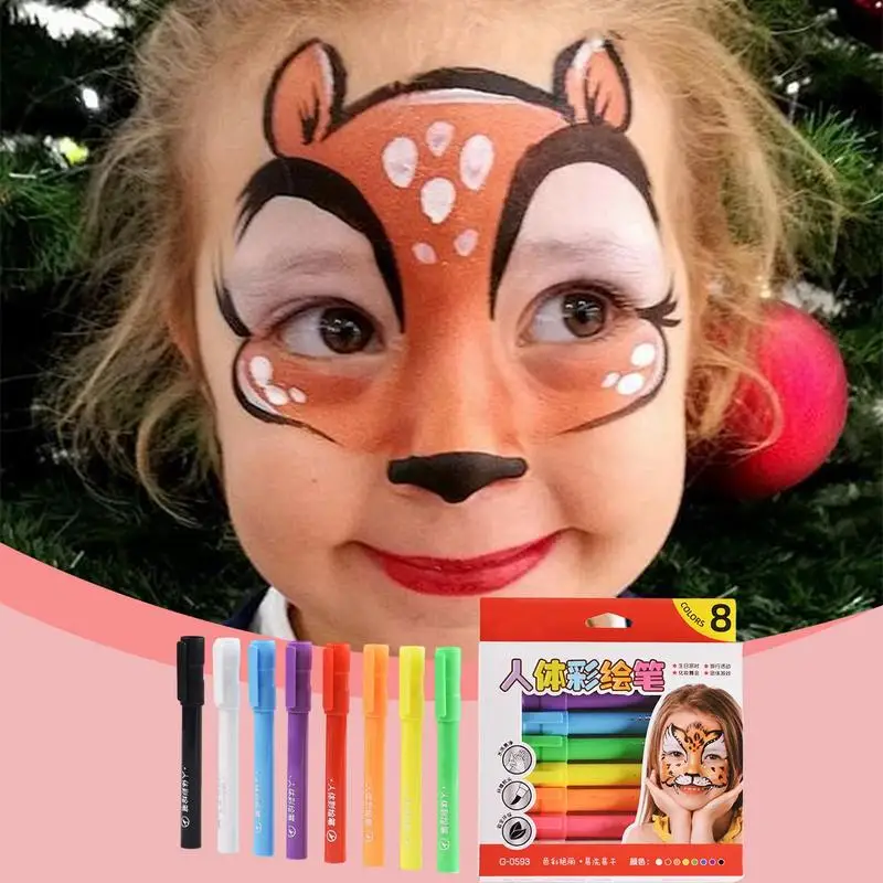 Body Paint Markers Makeup Washable Marker Body Paint Sticks Kit 8 Color Face Painting Set For Art Theater Clown Makeup For Women
Body Paint Markers Makeup Washable Marker Body Paint Sticks Kit 8 Color Face Painting Set For Art Theater Clown Makeup For Women