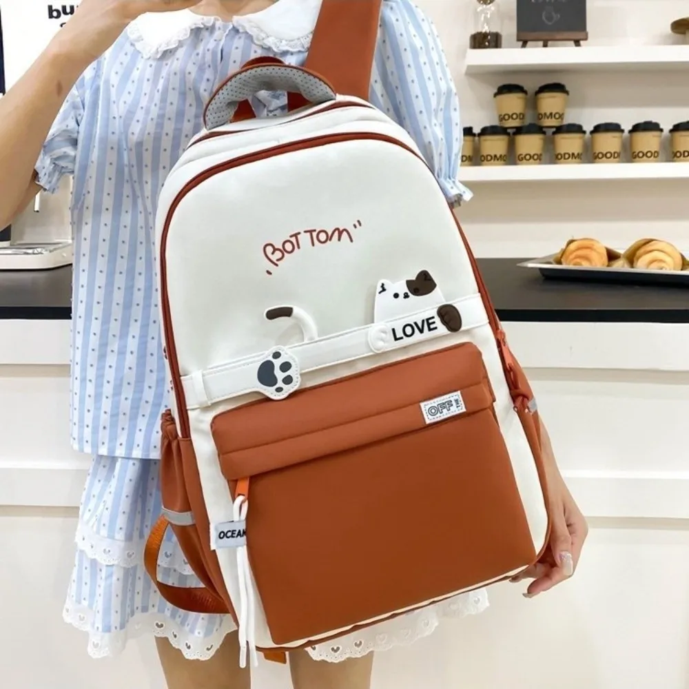 Waterproof Students School Backpack Nylon Multi Pocket Cute Cat School Bag Casual Stationery Storage Cartoon Shoulder Bag Laptop
Waterproof Students School Backpack Nylon Multi Pocket Cute Cat School Bag Casual Stationery Storage Cartoon Shoulder Bag Laptop