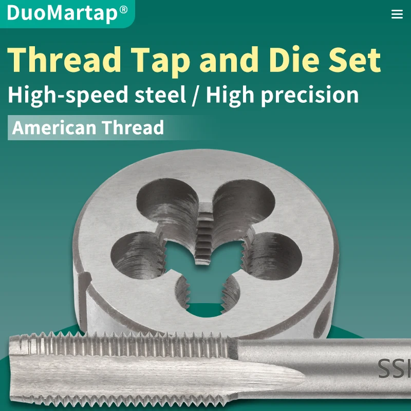 1SET HSS 6542 American Screw Hand Taps and Die Set Fine Thread Dies Tap UN/UNC/UNF/UNS/UNEF 1/2 9/16 5/8 11/16 3/4 13/16
1SET HSS 6542 American Screw Hand Taps and Die Set Fine Thread Dies Tap UN/UNC/UNF/UNS/UNEF 1/2 9/16 5/8 11/16 3/4 13/16