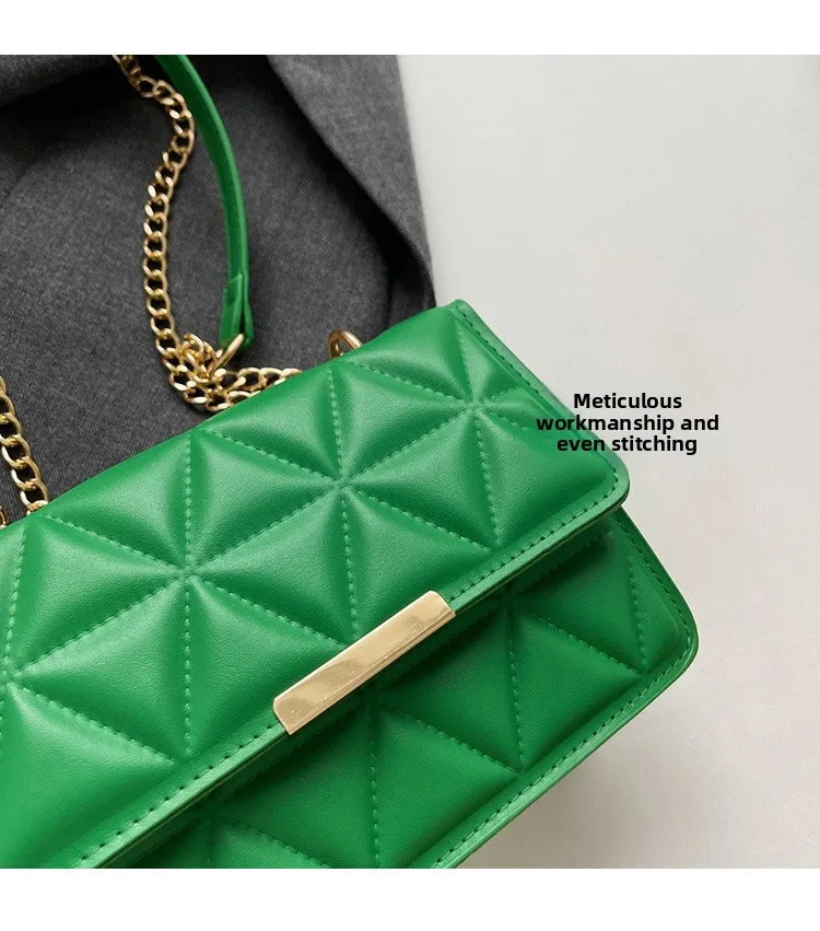 Women Quilted Chain Crossbody Bag Fashion Small Square Shoulder Purse Multi Color Casual Daily Handbag Women Quilted Chain Crossbody Bag Fashion Small Square Shoulder Purse Multi Color Casual Daily Handbag