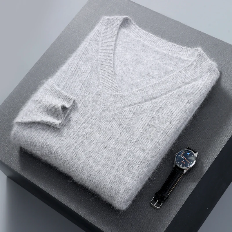 2024 New Autumn/Winter Cashmere Sweater Vneck Men's Thickened Sweater High end Simple Knitted Loose Twisted Flower Warm Pullover
2024 New Autumn/Winter Cashmere Sweater Vneck Men's Thickened Sweater High end Simple Knitted Loose Twisted Flower Warm Pullover