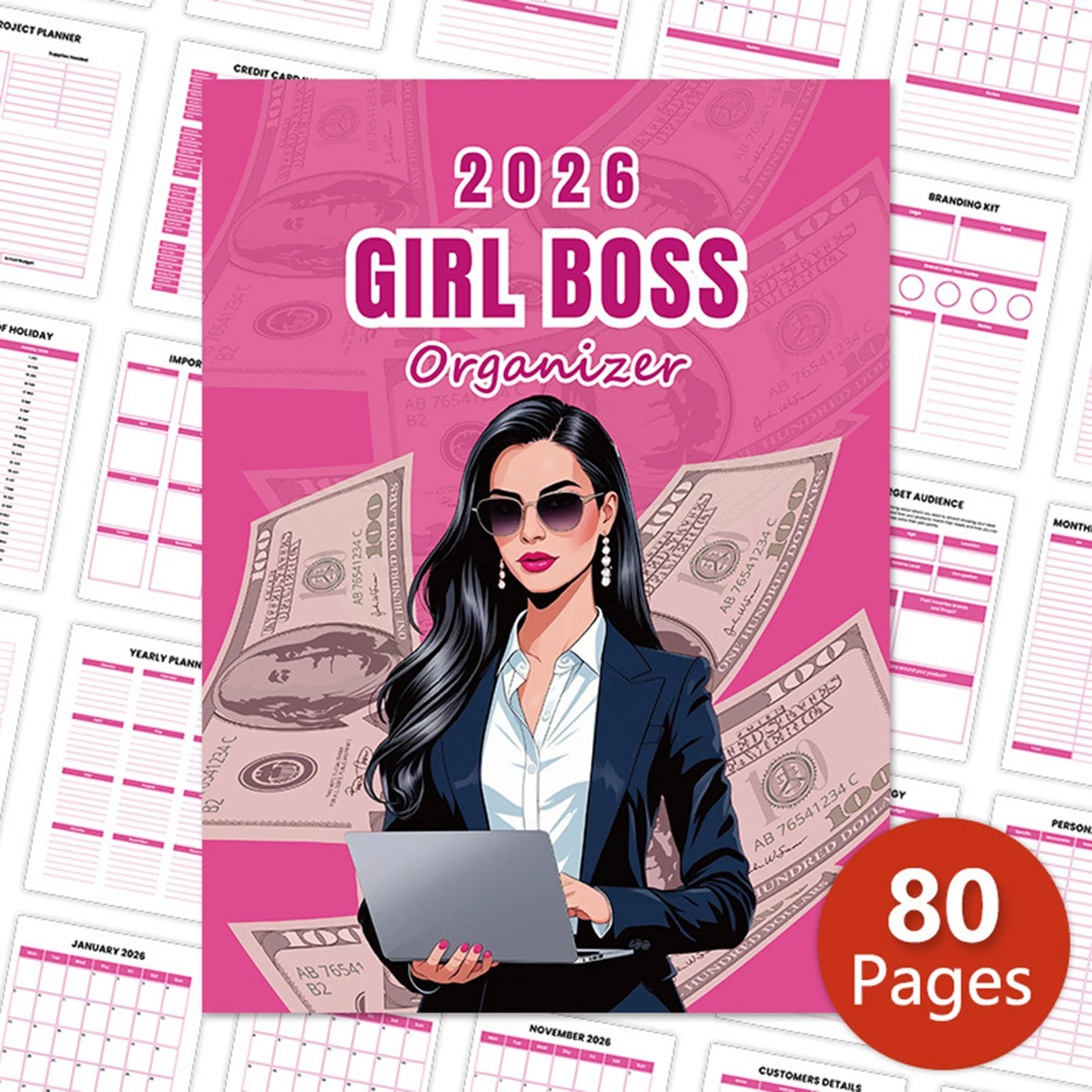 2026 Girl Boss Planner for Women Organizer with Durable Cover and Large Capacity 28.5x21cm for Work Schedule Goal Tracking
2026 Girl Boss Planner for Women Organizer with Durable Cover and Large Capacity 28.5x21cm for Work Schedule Goal Tracking