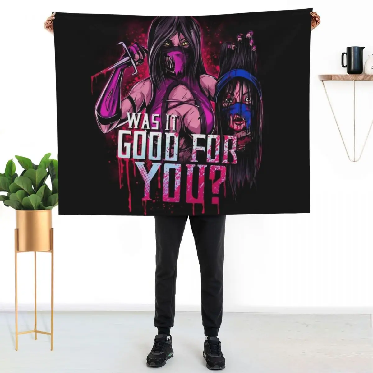 Milina and Kitana. WAS IT GOOD FOR YOU Throw Blanket Travel Size Cozy Blanket for Plane Train
Milina and Kitana. WAS IT GOOD FOR YOU Throw Blanket Travel Size Cozy Blanket for Plane Train
