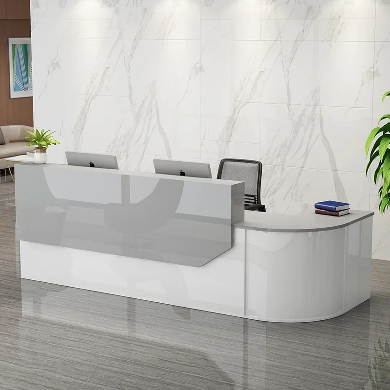 Front desk, reception desk, corner cash register, bar counter, lacquered cash register, beauty salon counter is simple
Front desk, reception desk, corner cash register, bar counter, lacquered cash register, beauty salon counter is simple