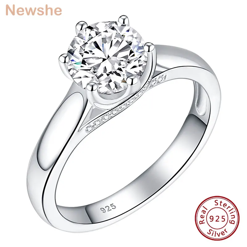 Newshe Solitaire Brilliant Round Cut Moissanite Engagement Rings for Women 925 Sterling Silver Classic Wedding Jewelry
Newshe Solitaire Brilliant Round Cut Moissanite Engagement Rings for Women 925 Sterling Silver Classic Wedding Jewelry
