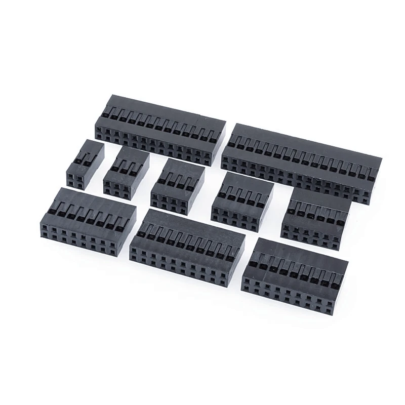 50pcs 2.54mm 2x2/3/4/5/6/7/8/9/10/13/15/16/20Pin Double base Pitch Double Row Connector Shell Plug Jumper Wire Cable Pin Header
50pcs 2.54mm 2x2/3/4/5/6/7/8/9/10/13/15/16/20Pin Double base Pitch Double Row Connector Shell Plug Jumper Wire Cable Pin Header
