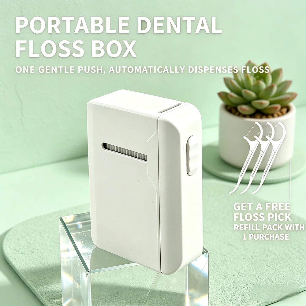 High-End Auto Pop-Up Floss Dispenser with 80Pcs Floss Picks, Portable Storage Box, Oral Care for Home & Travel
High-End Auto Pop-Up Floss Dispenser with 80Pcs Floss Picks, Portable Storage Box, Oral Care for Home & Travel