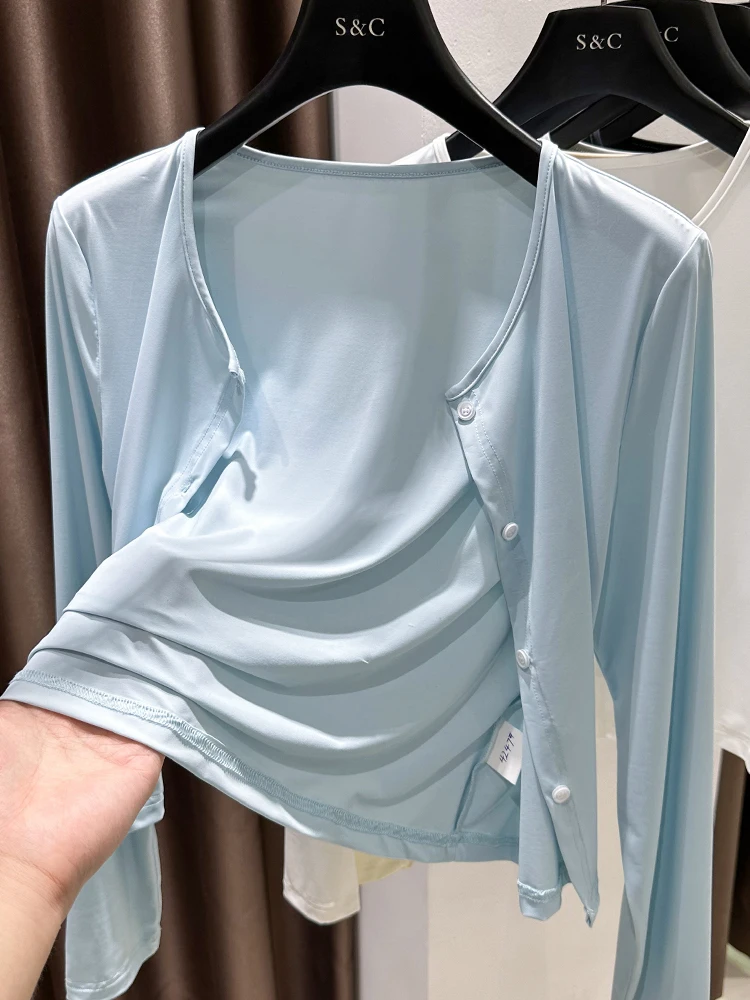 Cool Sensation Ice Silk Thin oulder awl Outerwear Cardigan Women's Summer Breathable Lightweight Drapey Outer L...
Cool Sensation Ice Silk Thin oulder awl Outerwear Cardigan Women's Summer Breathable Lightweight Drapey Outer L...