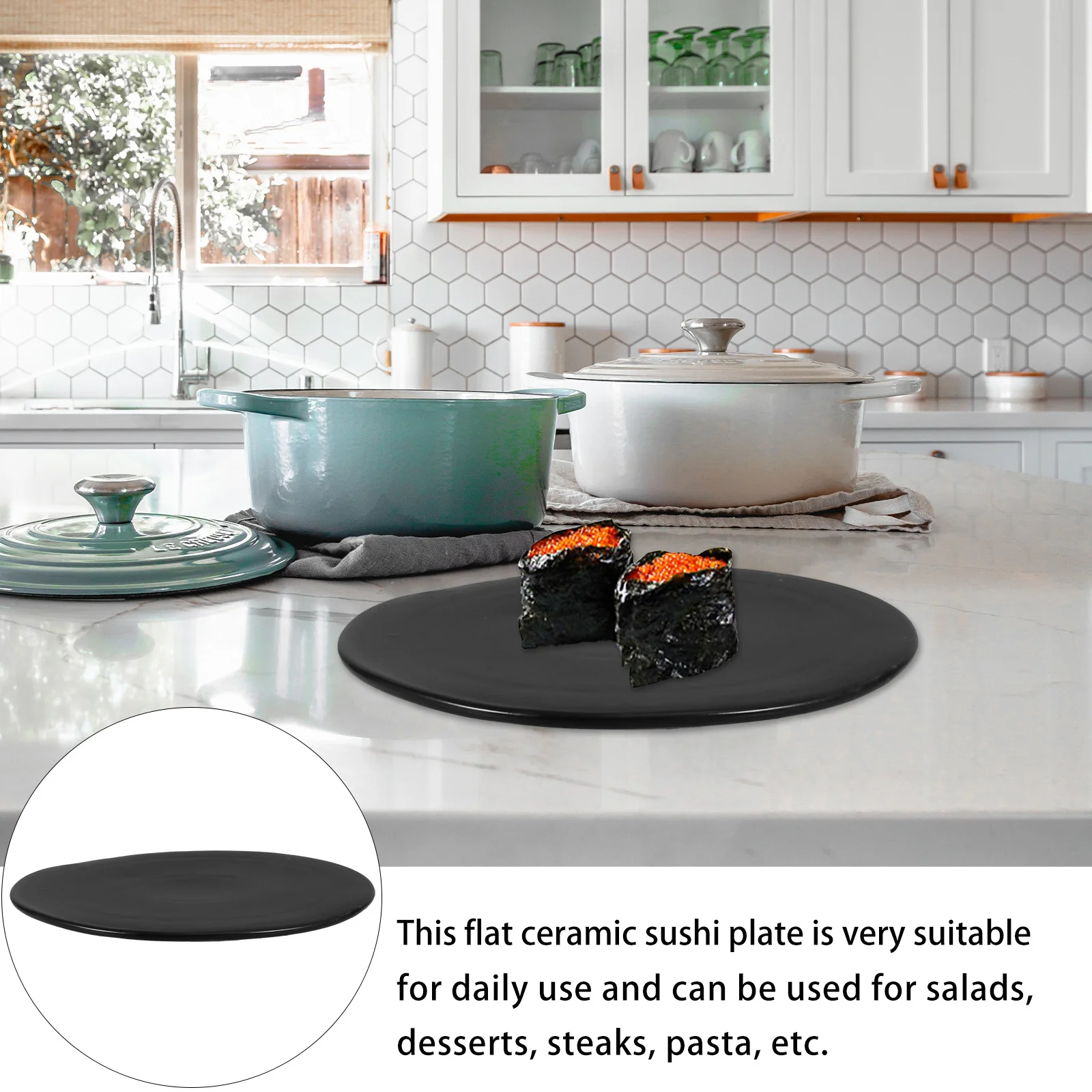 1Pcs Black Ceramic Plate Simple Design Food Tray Dessert Serving Plate Restaurant Tableware Food Tray Kitchen Tableware
1Pcs Black Ceramic Plate Simple Design Food Tray Dessert Serving Plate Restaurant Tableware Food Tray Kitchen Tableware