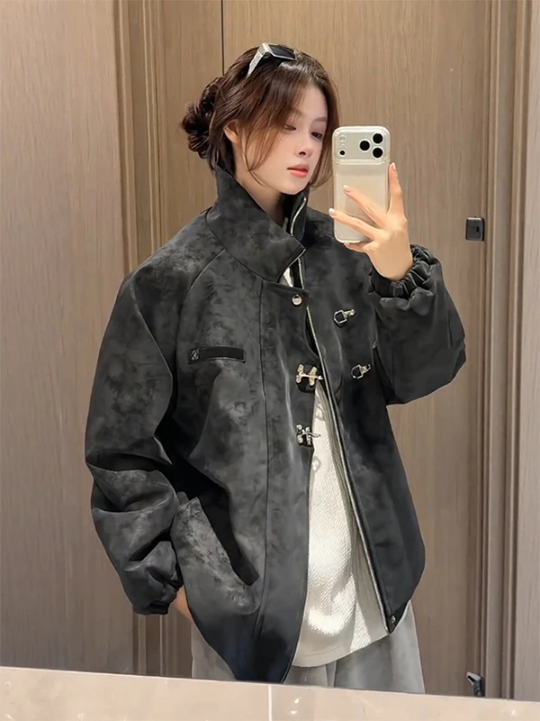 New Chinese Sle Thiened Bla Dyed PU Leather Cotton Jaet Men's Autumn Winter Zipper Closure Stand Collar Faion Brand...
New Chinese Sle Thiened Bla Dyed PU Leather Cotton Jaet Men's Autumn Winter Zipper Closure Stand Collar Faion Brand...