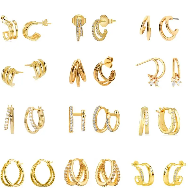 925 Sterling Silver Needle Metal Vintage C Shape Stud Earrings For Women Double Irregular Circle Hoop Earrings Fashion Jewelry
925 Sterling Silver Needle Metal Vintage C Shape Stud Earrings For Women Double Irregular Circle Hoop Earrings Fashion Jewelry