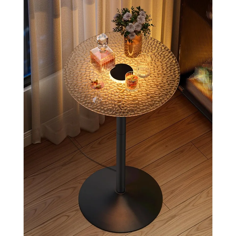 Round Bar Table, 41.3 Inches Tall Cocktail Pub Table with Multi-Colored Lights and Glass Top, Large Steel Base, for Kitchen, Bi
Round Bar Table, 41.3 Inches Tall Cocktail Pub Table with Multi-Colored Lights and Glass Top, Large Steel Base, for Kitchen, Bi