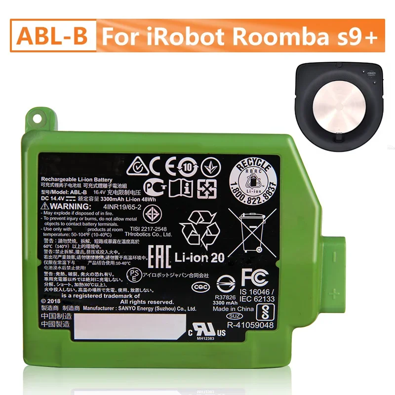Сменный аккумулятор ABL-B для iRobot Roomba s9+, перезаряжаемый аккумулятор iRobot 3300 мАч
Сменный аккумулятор ABL-B для iRobot Roomba s9+, перезаряжаемый аккумулятор iRobot 3300 мАч
