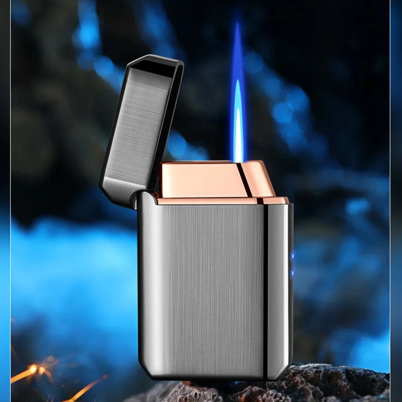 Metal Voice Control Windproof Blue Flame Butane Gas Lighter Visible Gas Window Multiple Ignition Methods USB Lighter Gadget
Metal Voice Control Windproof Blue Flame Butane Gas Lighter Visible Gas Window Multiple Ignition Methods USB Lighter Gadget