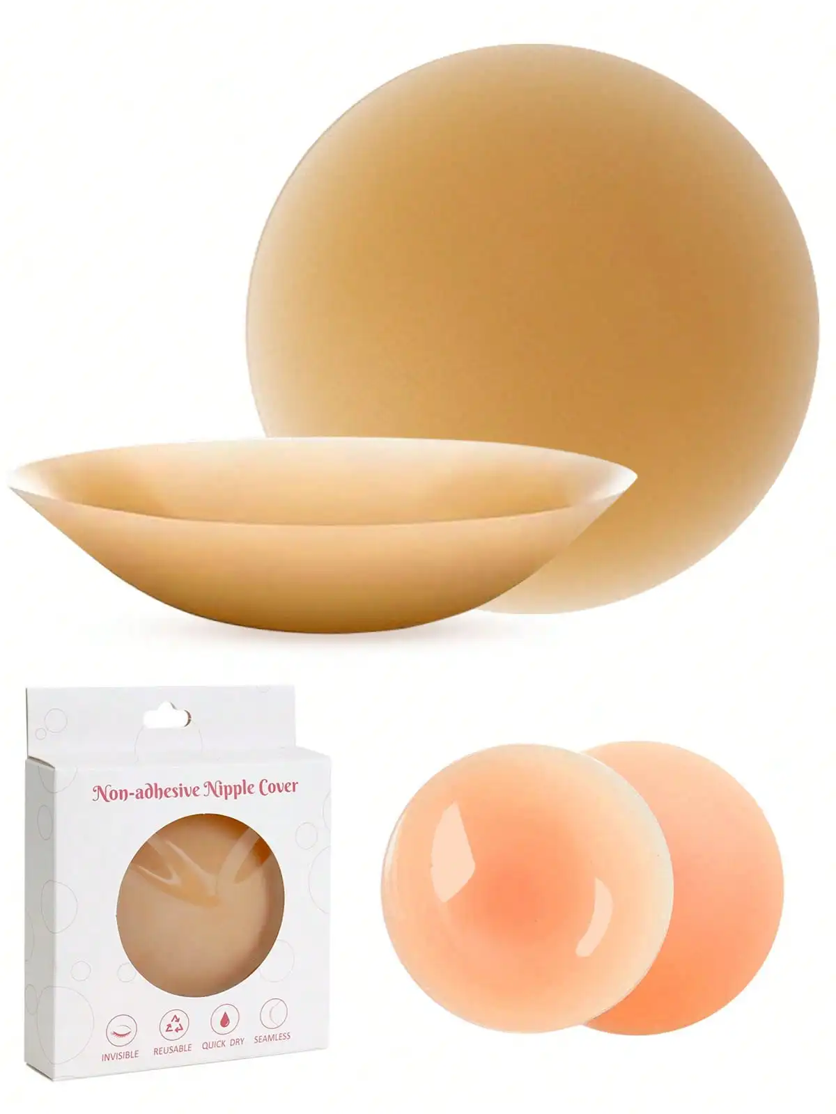 Накладки на соски, неклейкие силиконовые накладки на соски, многоразовые невидимые пастообразные накладки на соски, вставки для бюстгальтеров для женщин
Накладки на соски, неклейкие силиконовые накладки на соски, многоразовые невидимые пастообразные накладки на соски, вставки для бюстгальтеров для женщин