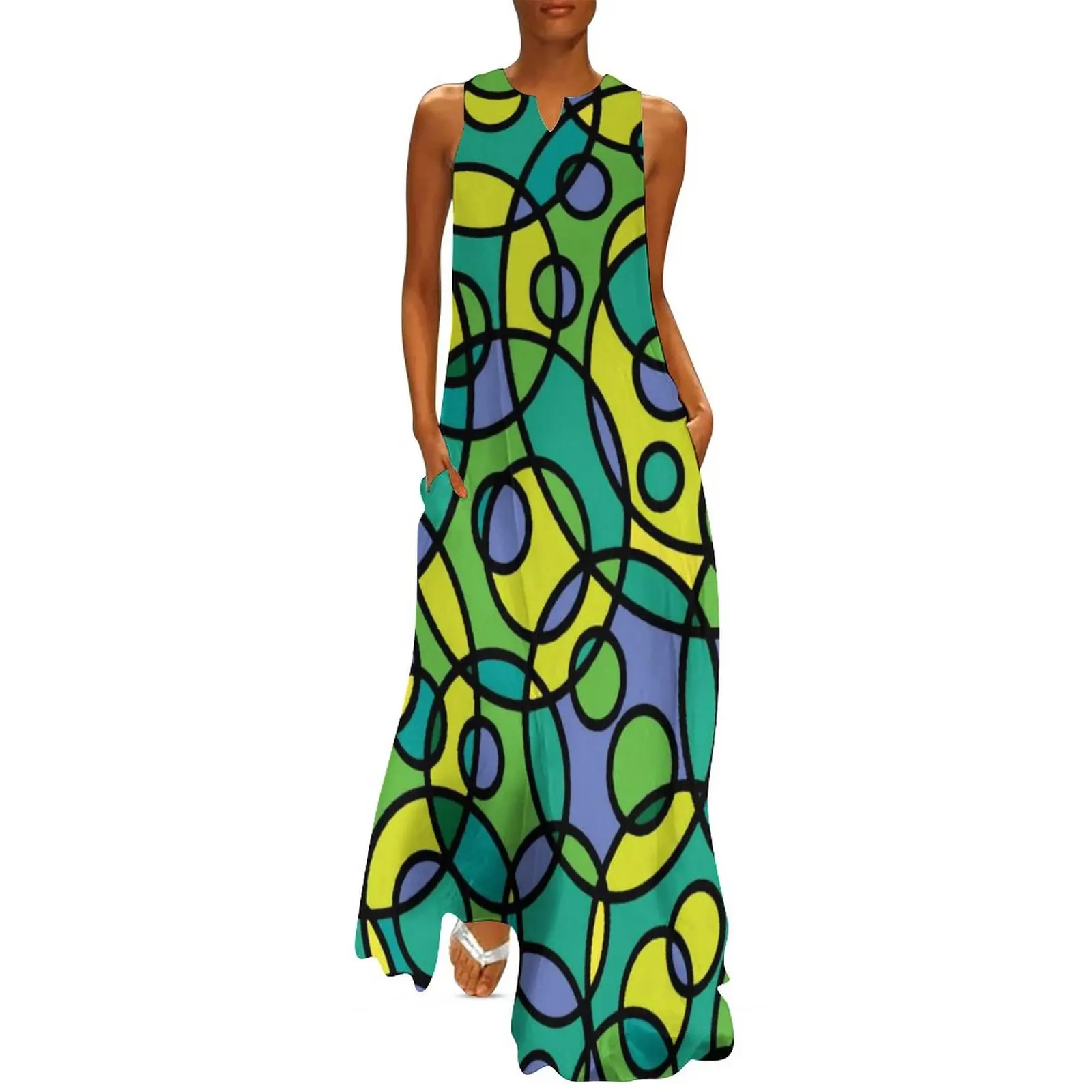 Abstract Circles Dress Colorful Print Trendy Maxi Dress Street Wear Casual Long Dresses Woman V Neck Graphic Oversized Vestido
Abstract Circles Dress Colorful Print Trendy Maxi Dress Street Wear Casual Long Dresses Woman V Neck Graphic Oversized Vestido