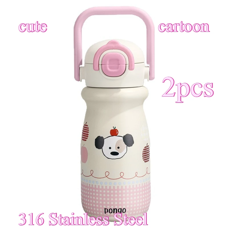 Vacuum Flasks Thermoses Puppy Design 316 Stainless Steel Milk Cup Large Capacity Portable Straw Lid Kids School Outing Handle
Vacuum Flasks Thermoses Puppy Design 316 Stainless Steel Milk Cup Large Capacity Portable Straw Lid Kids School Outing Handle