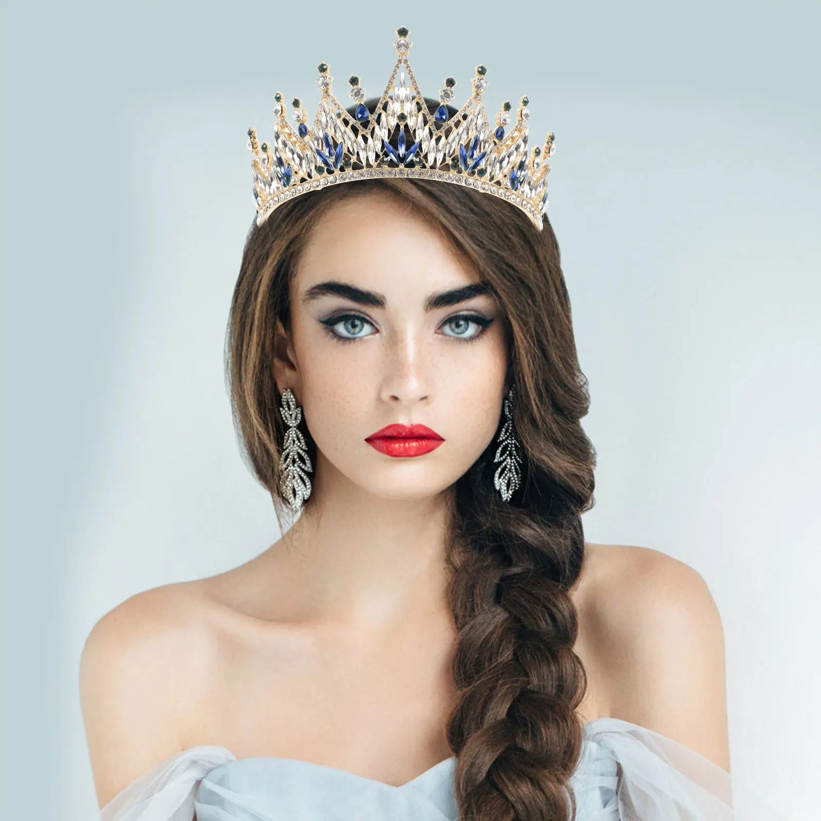 Свадебная корона-тиара со стразами, элегантное свадебное украшение для волос, легкий аксессуар для вечеринок, выпускных и банкетов для женщин
Свадебная корона-тиара со стразами, элегантное свадебное украшение для волос, легкий аксессуар для вечеринок, выпускных и банкетов для женщин