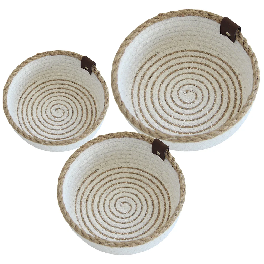 3 Pcs Cotton and Linen Storage Basket Baskets Woven Household for Wicker Hemp Rope Organizing
3 Pcs Cotton and Linen Storage Basket Baskets Woven Household for Wicker Hemp Rope Organizing