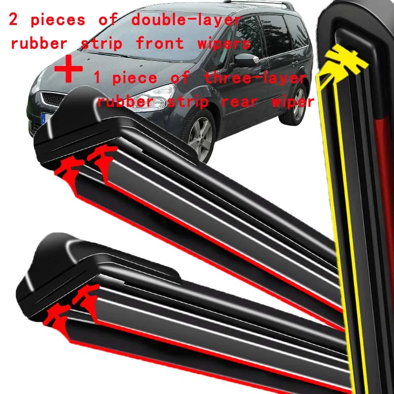 For Ford Galaxy 2006-2008 2007 Wiper Front & Rear Wiper Blades Windshield Windscreen Window Brushes 30"+26"+16" 
For Ford Galaxy 2006-2008 2007 Wiper Front & Rear Wiper Blades Windshield Windscreen Window Brushes 30"+26"+16"