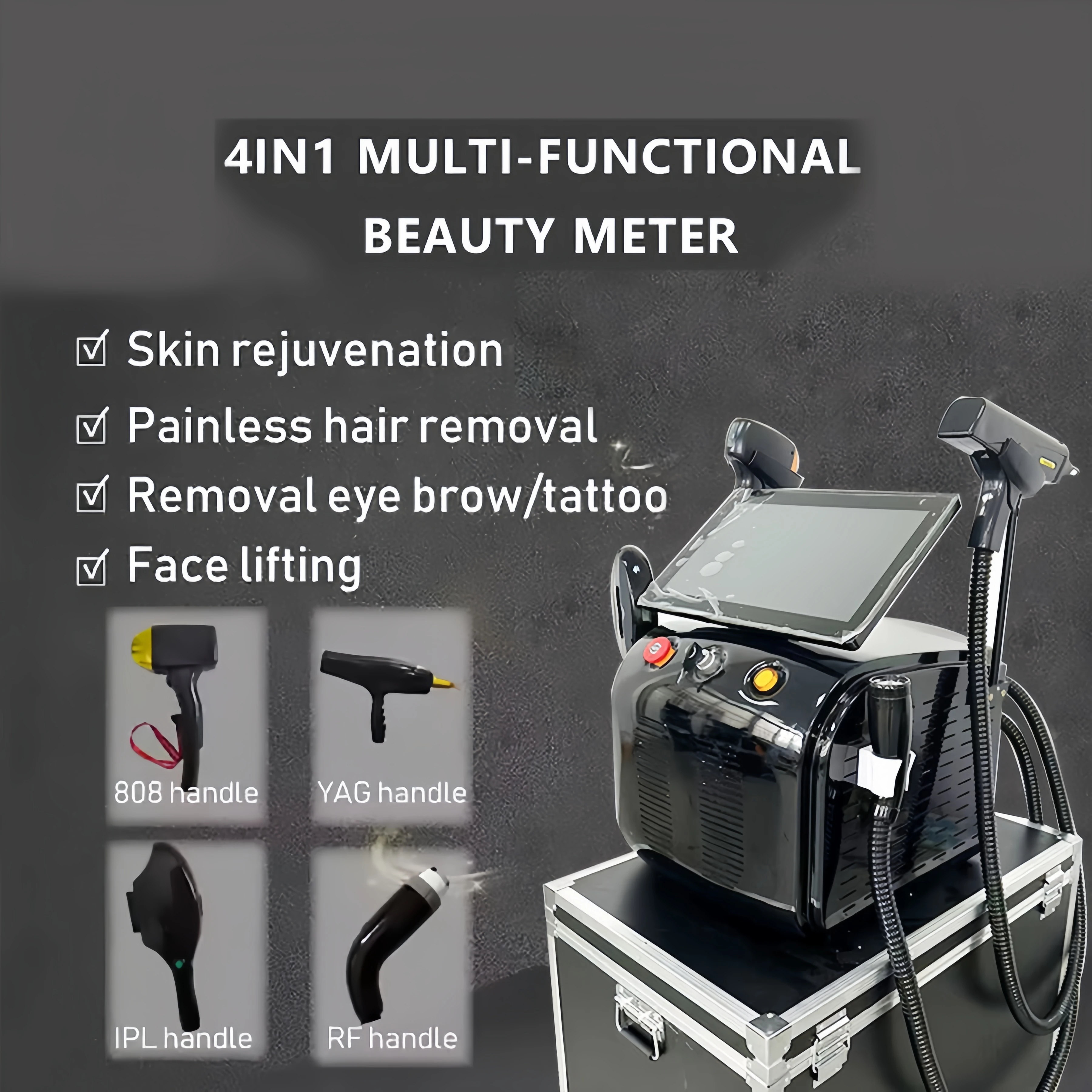 4-IN-1 High Power Diode Hair Removal Machine 755/808/1064/940nm Ice Titanium Beauty Body Hair Removal Equipment 2026 Model
4-IN-1 High Power Diode Hair Removal Machine 755/808/1064/940nm Ice Titanium Beauty Body Hair Removal Equipment 2026 Model