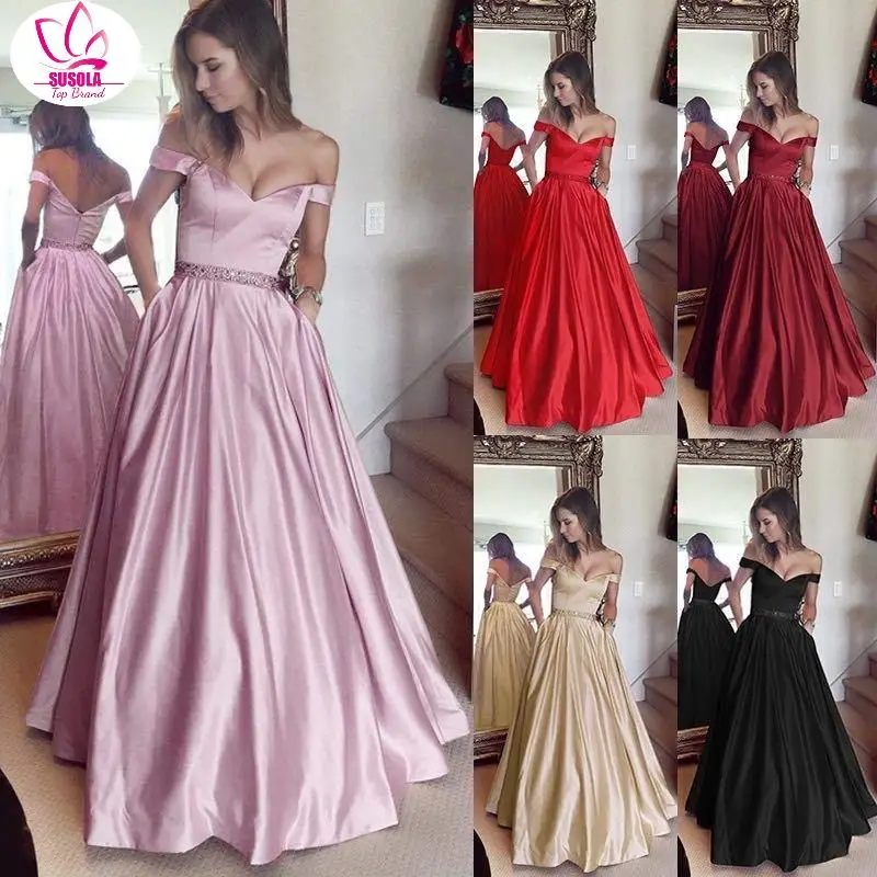 SUSOLA Hot Sale Trend Sexy Women Dresses Summer Solid Maxi Dress Deep-V Off The Shoulder Party Bridesmaids Dresses 5XL
SUSOLA Hot Sale Trend Sexy Women Dresses Summer Solid Maxi Dress Deep-V Off The Shoulder Party Bridesmaids Dresses 5XL