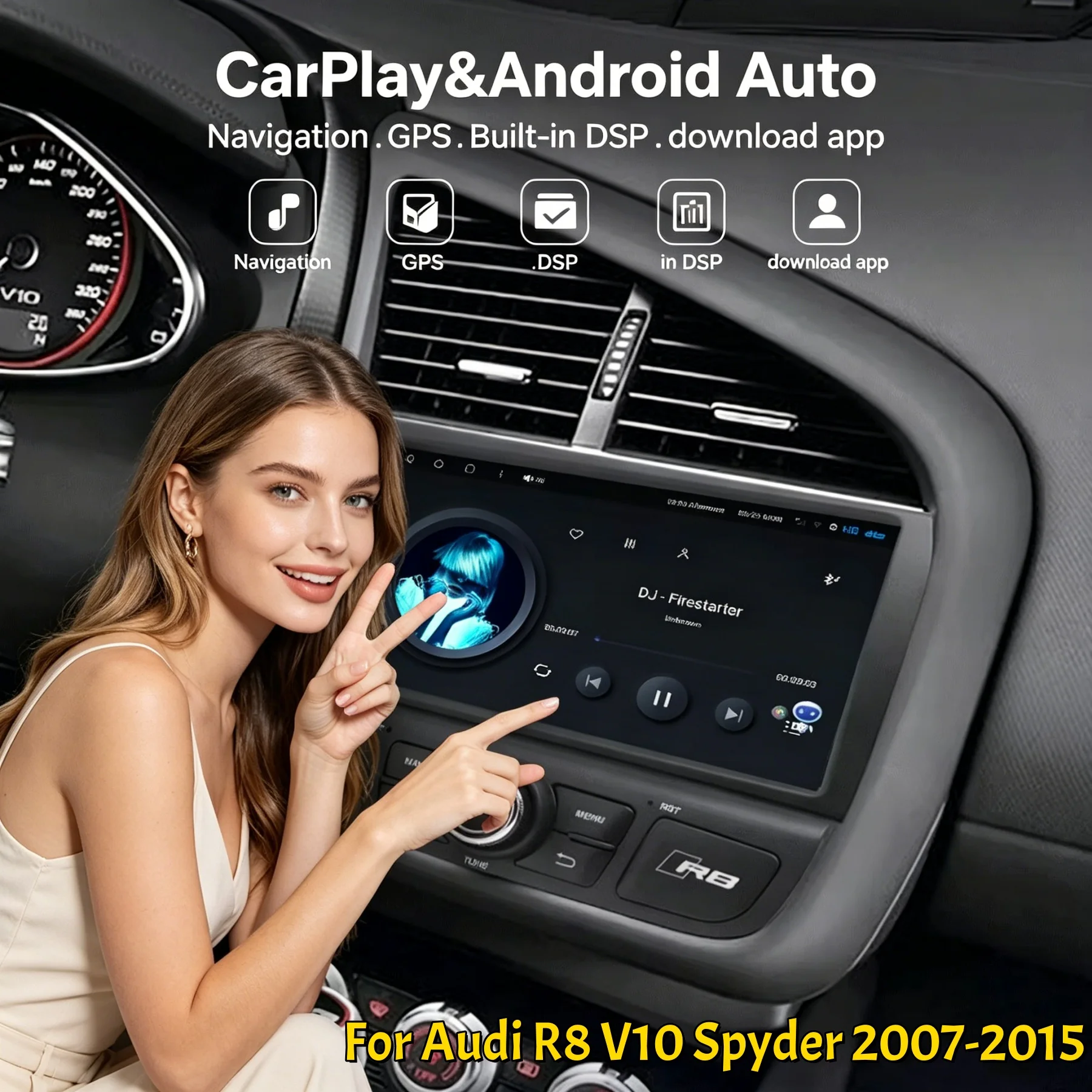 Carplay Android Screen For Audi R8 Spyder V8 V10 2007-2015 Car GPS Navigation Auto Stereo Head Unit Multimedia Player Car Radio
Carplay Android Screen For Audi R8 Spyder V8 V10 2007-2015 Car GPS Navigation Auto Stereo Head Unit Multimedia Player Car Radio