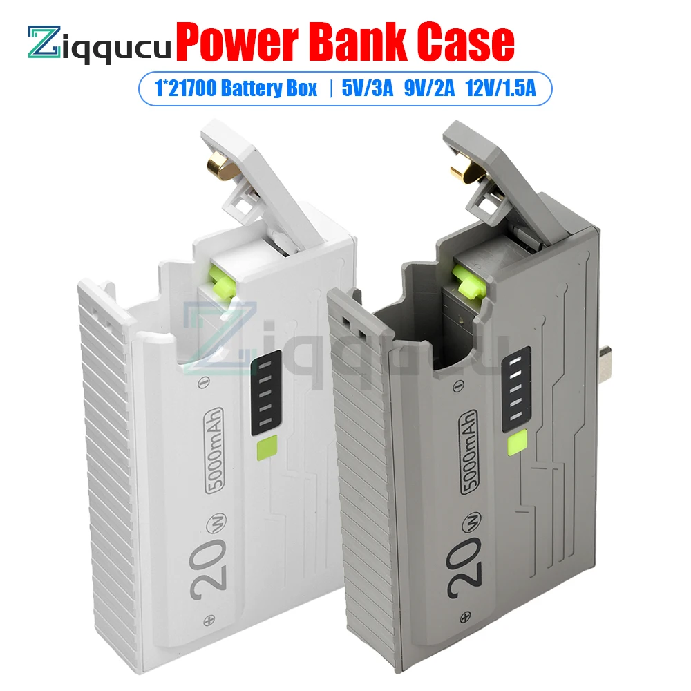 1*21700 Battery Box DIY Kit Battery Charger Case DIY Power Bank Box 20W Fast Charging For Phone Charging Not Including Batteries
1*21700 Battery Box DIY Kit Battery Charger Case DIY Power Bank Box 20W Fast Charging For Phone Charging Not Including Batteries