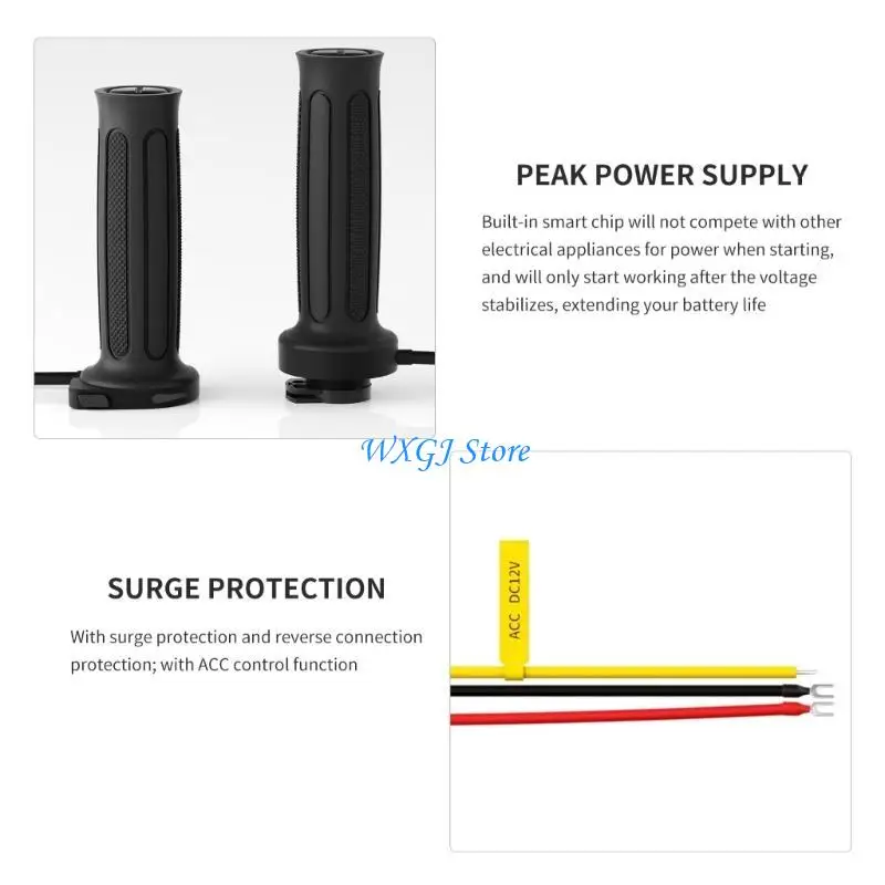 37JE Motorcycle Heated Handlebar Grips 6 Memory Modes for Riding Experience Silicone
37JE Motorcycle Heated Handlebar Grips 6 Memory Modes for Riding Experience Silicone