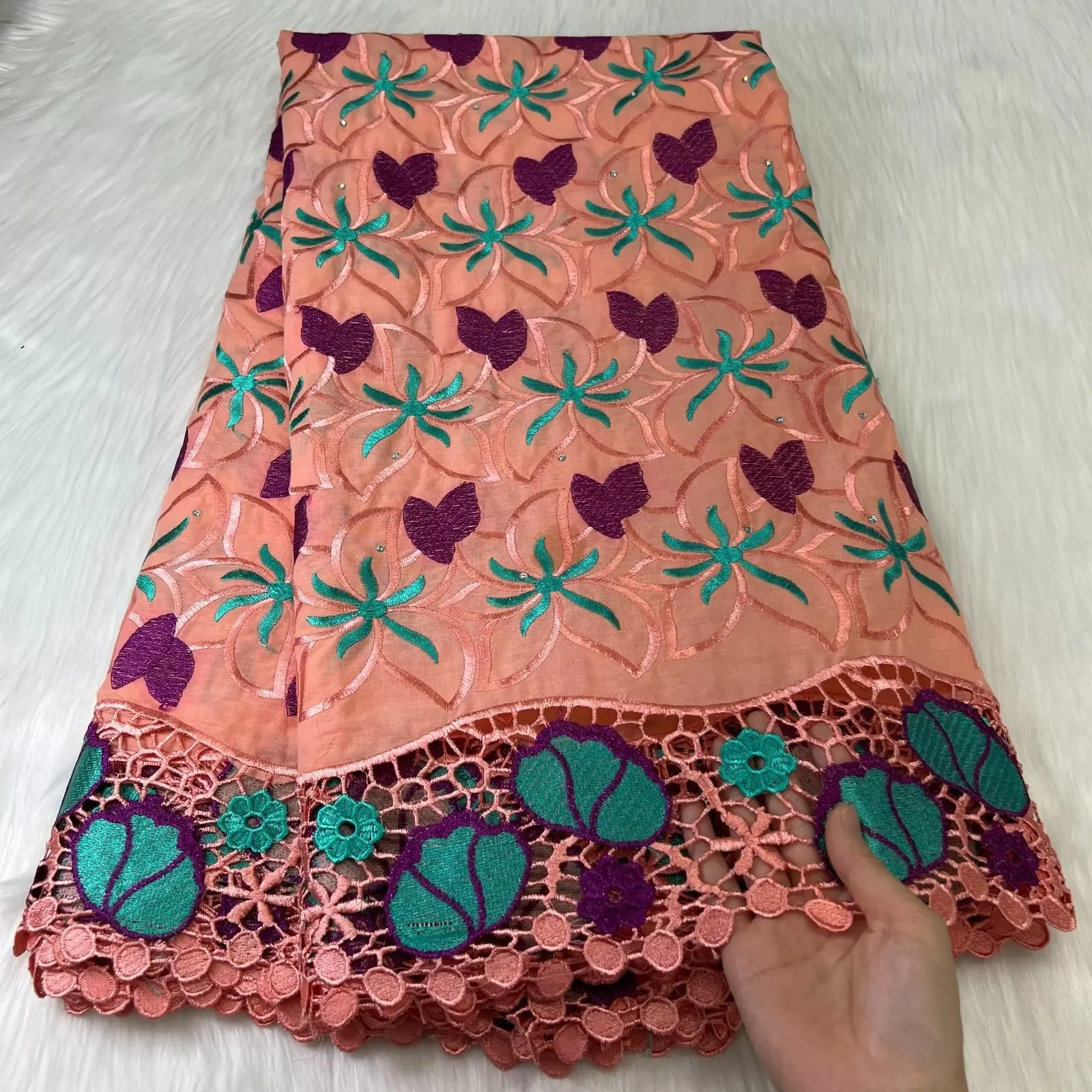 Embroidered African Lace Fabric, Cord Lace, Swiss Voile, Women Dress, High Quality, 5 Yards
Embroidered African Lace Fabric, Cord Lace, Swiss Voile, Women Dress, High Quality, 5 Yards