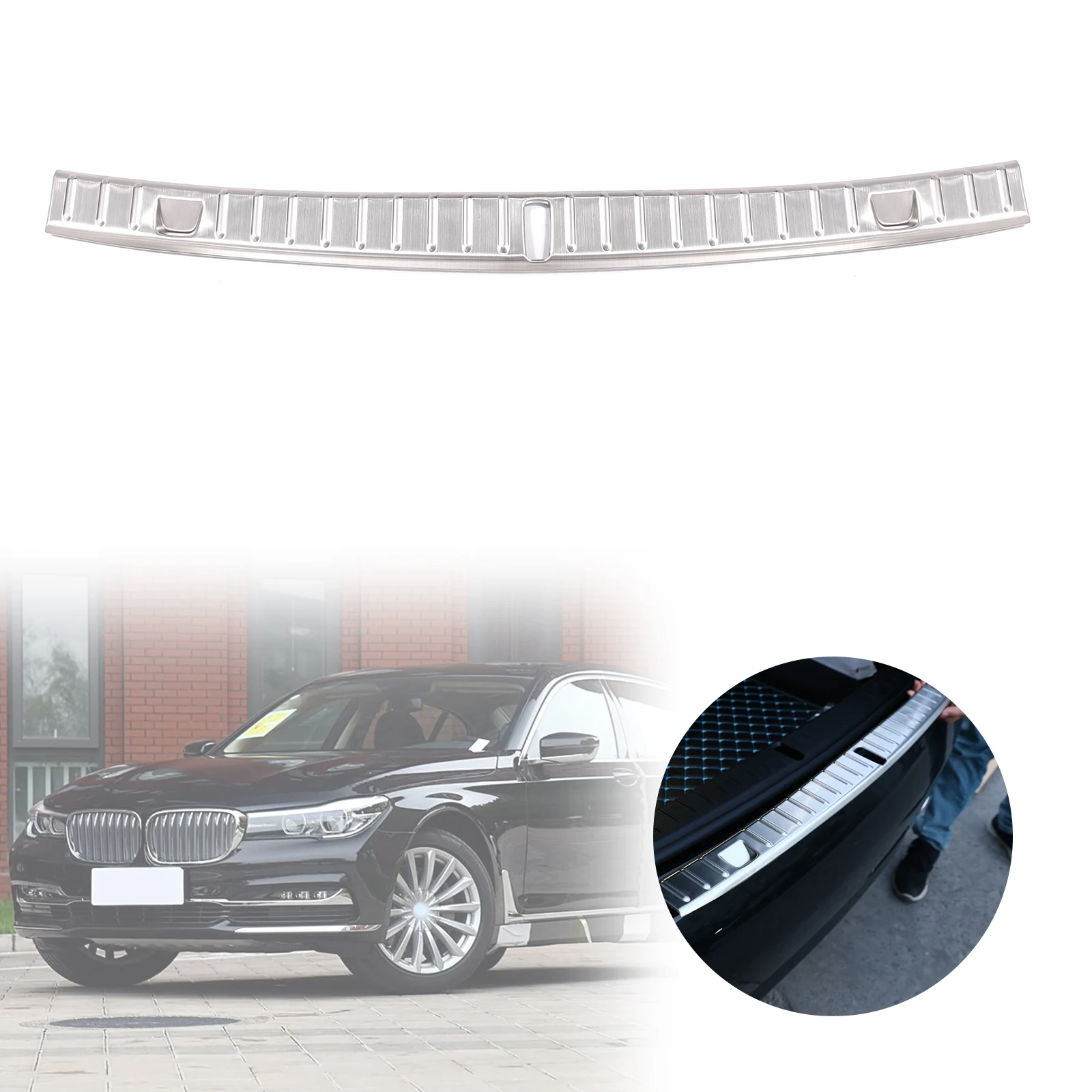 Автомобильные аксессуары из нержавеющей стали, внутренняя защита багажника для BMW 7 серии G11 G12 2016-18, внутренняя защита заднего бампера автомобиля, накладка на крышку
Автомобильные аксессуары из нержавеющей стали, внутренняя защита багажника для BMW 7 серии G11 G12 2016-18, внутренняя защита заднего бампера автомобиля, накладка на крышку