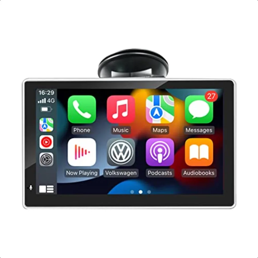 PortableAppleCarplay AndroidAutoScreen for Carsport Dash or Windshield Mounted Mirror Link GPS FM Siri Google
PortableAppleCarplay AndroidAutoScreen for Carsport Dash or Windshield Mounted Mirror Link GPS FM Siri Google