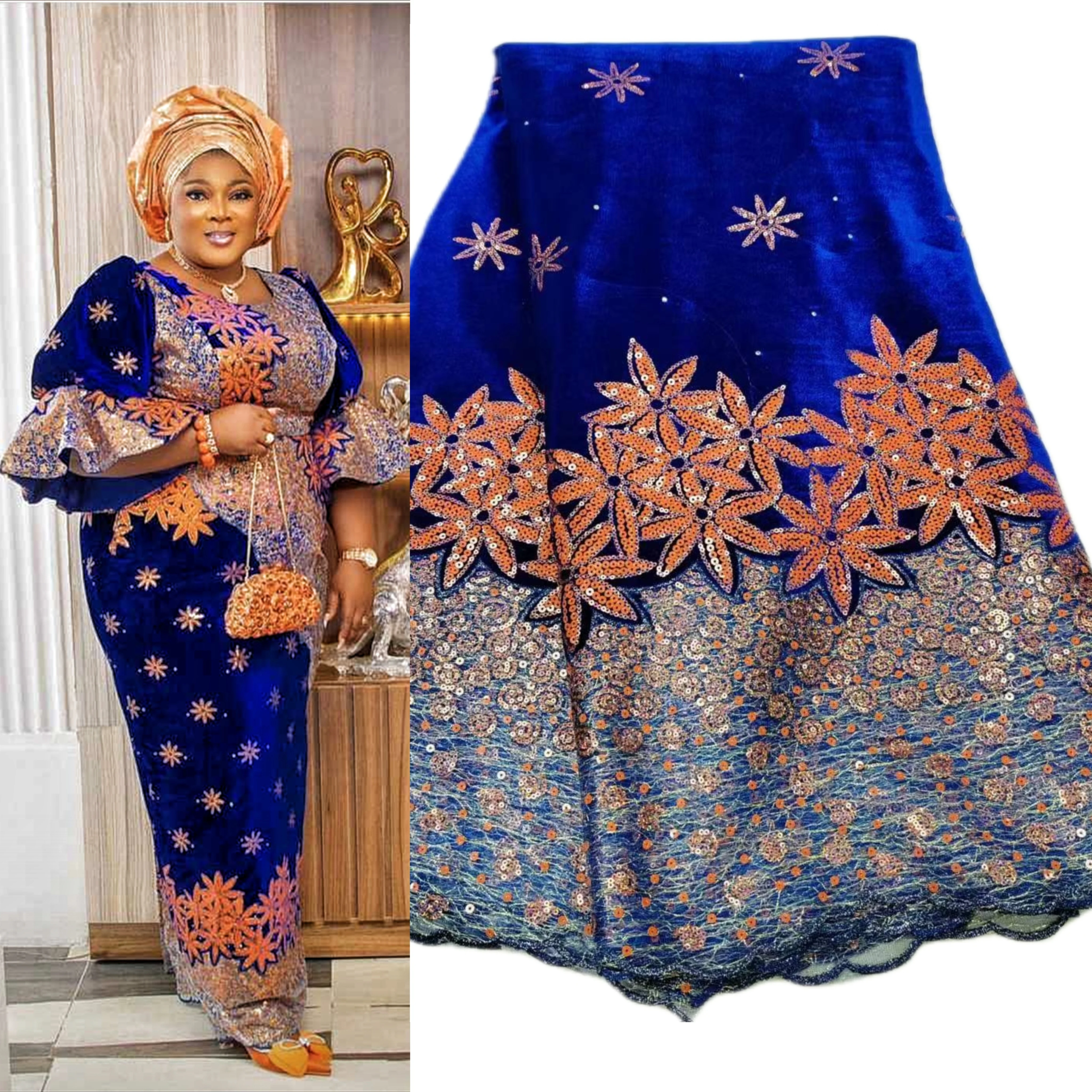African Velvet Sequins Lace Fabrics Nigerian Asoebi Fabric Wedding Dress Sewing Materials Lace
African Velvet Sequins Lace Fabrics Nigerian Asoebi Fabric Wedding Dress Sewing Materials Lace