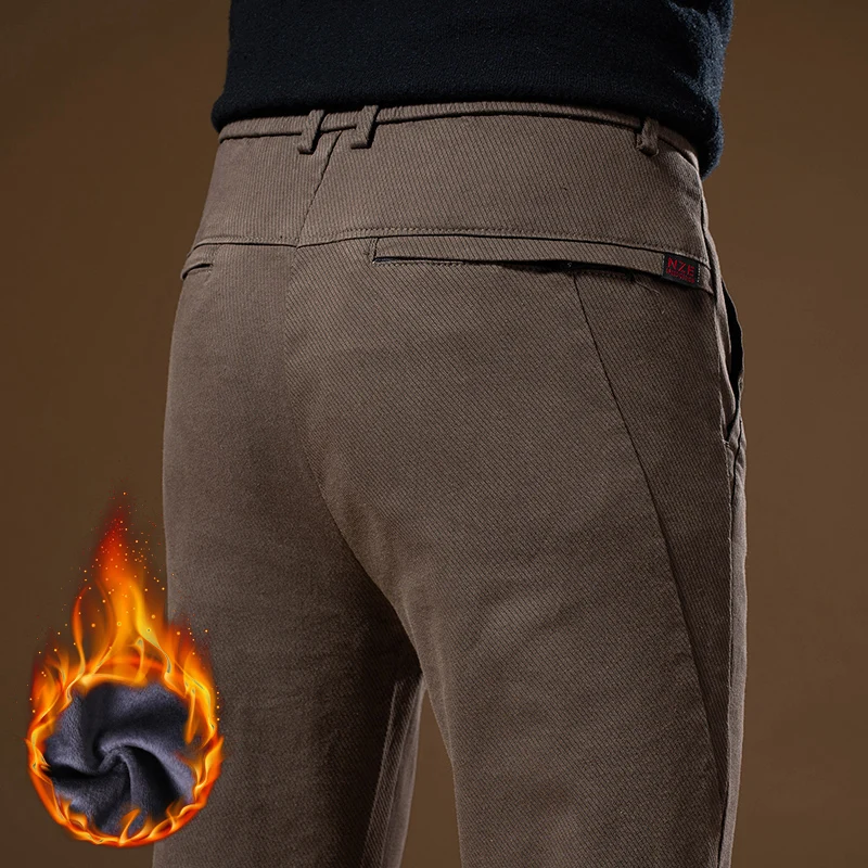 Korean Business Casual Fleece Men Pants Winter Thickened Straight Thermal Casual Pants Male Fashion Stretch Warm Velvet Trousers
Korean Business Casual Fleece Men Pants Winter Thickened Straight Thermal Casual Pants Male Fashion Stretch Warm Velvet Trousers