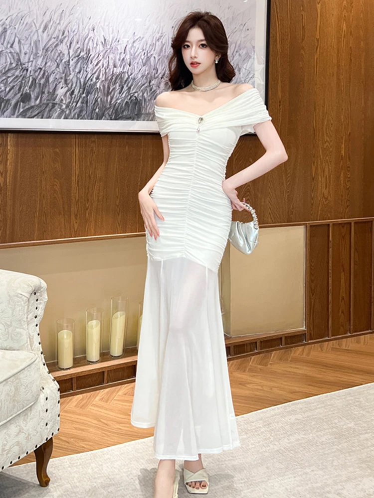 New Arrival Women's Maxi Dress Summer Elegant Sexy Off-Shoulder Bodycon Vestidos Robe Cocktail Party Gown Evening Dating Fashion
New Arrival Women's Maxi Dress Summer Elegant Sexy Off-Shoulder Bodycon Vestidos Robe Cocktail Party Gown Evening Dating Fashion