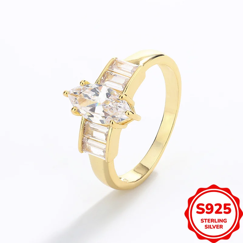 Fashionable and versatile authentic S925 silver geometric creative unique zircon women's ring
Fashionable and versatile authentic S925 silver geometric creative unique zircon women's ring
