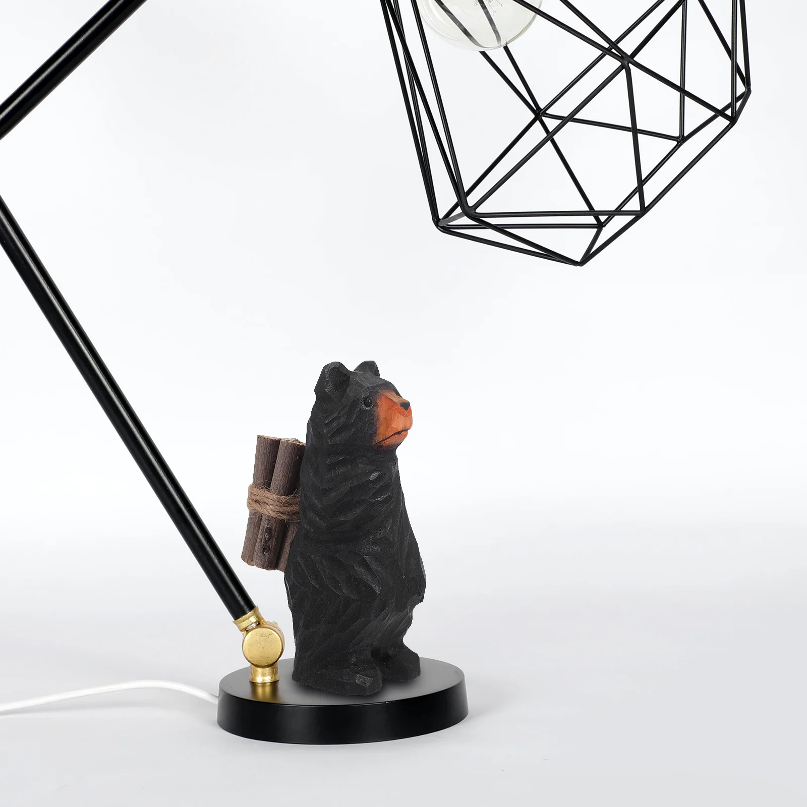 Miniature Wood Carving Bear Statue Handcrafted Wildlife Decor Small Bear Sculpture for Playroom Tabletop Display
Miniature Wood Carving Bear Statue Handcrafted Wildlife Decor Small Bear Sculpture for Playroom Tabletop Display