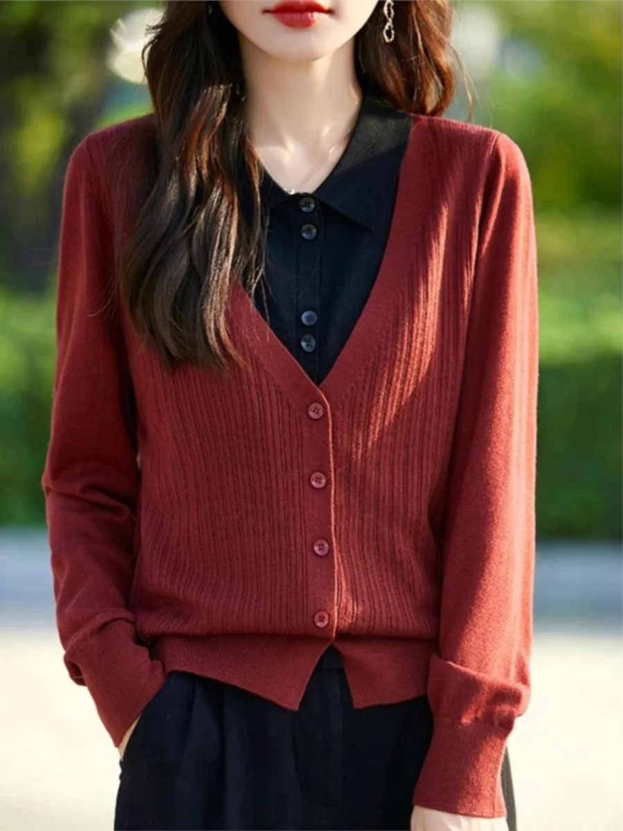 Premium Spun Wool Ne Knitted Open Cardigan Women Loose V Ne Sweater Jaet Long Sve Trendy Top Straight Tube
Premium Spun Wool Ne Knitted Open Cardigan Women Loose V Ne Sweater Jaet Long Sve Trendy Top Straight Tube