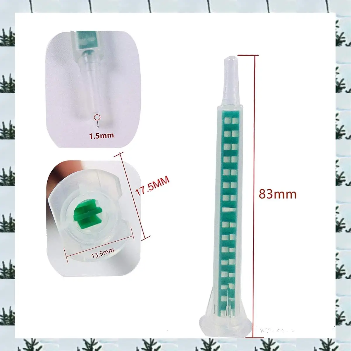 ABLG 40 Piece Epoxy Mixing Nozzle Electrostatic Mixing Nozzle Cartridge Tip 50Ml/1.7Oz (1:1/1:2 Ratio) 16 Elements
ABLG 40 Piece Epoxy Mixing Nozzle Electrostatic Mixing Nozzle Cartridge Tip 50Ml/1.7Oz (1:1/1:2 Ratio) 16 Elements