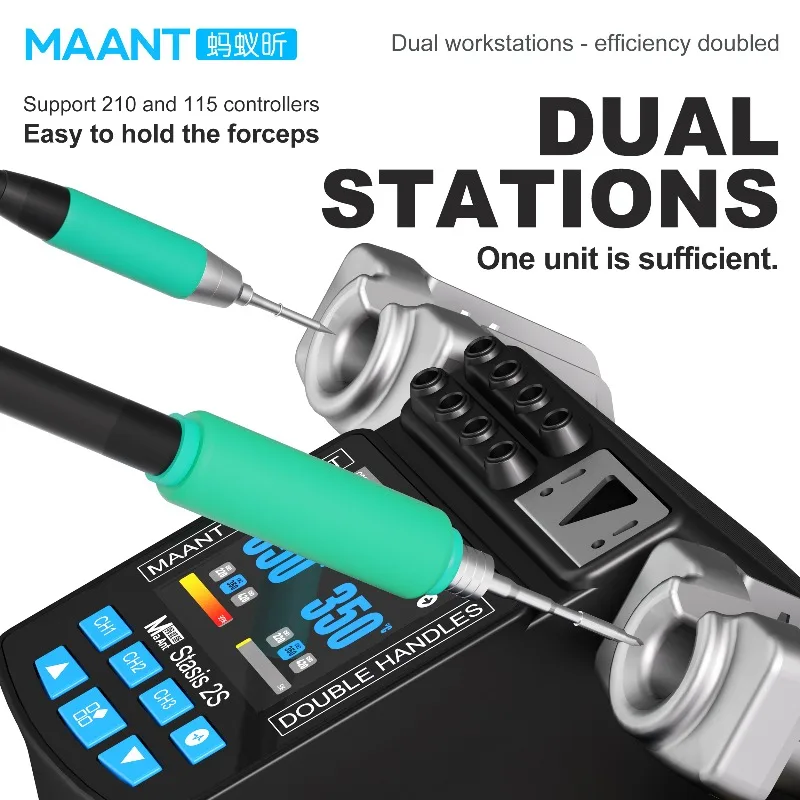 MAANT 2S 210 Intelligent Dual Handle Soldering Station for Mobile Phone PCB Circuit Board Welding Repair Tools
MAANT 2S 210 Intelligent Dual Handle Soldering Station for Mobile Phone PCB Circuit Board Welding Repair Tools