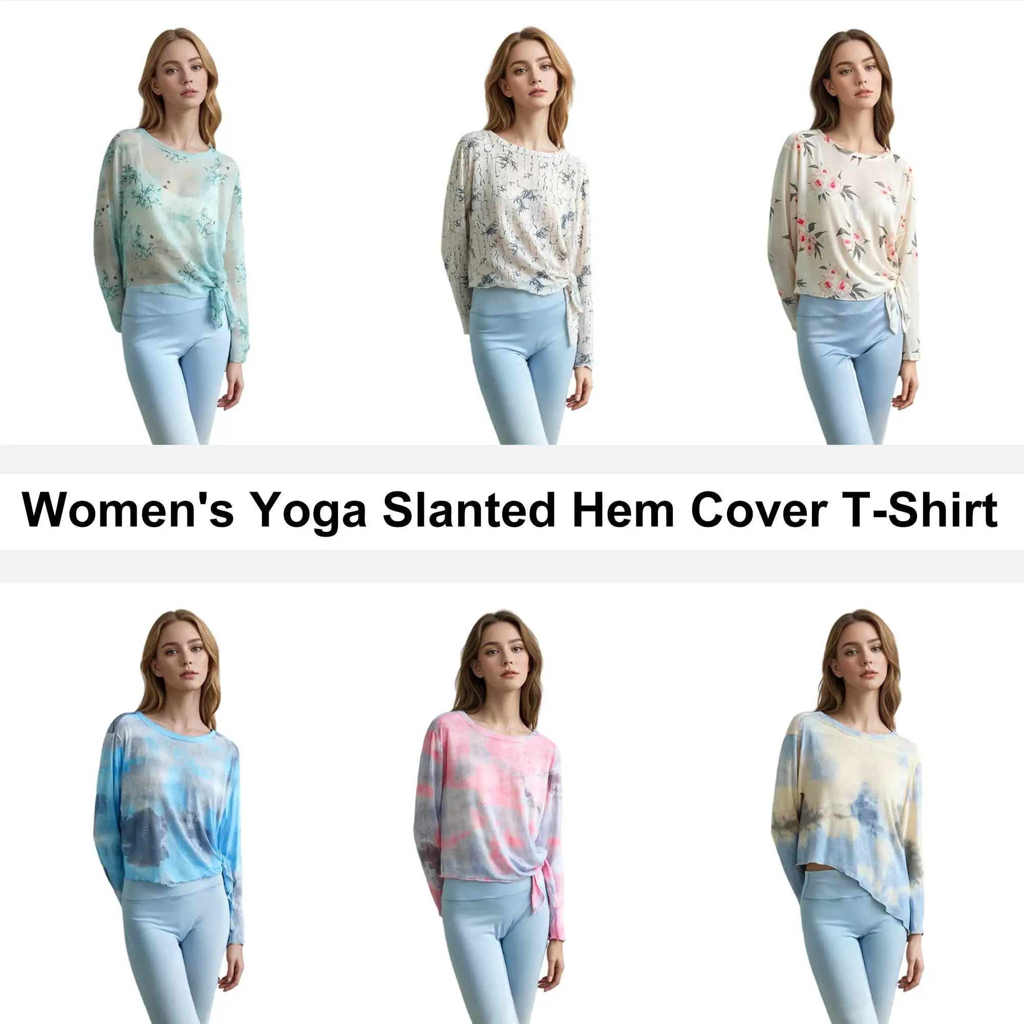 Women's Yoga Slanted Hem Cover T-Shirt Suitable Fitness Exercise Lady's Loose Long Sleeve Cover Shirt Thin Shirt Sports Top
Women's Yoga Slanted Hem Cover T-Shirt Suitable Fitness Exercise Lady's Loose Long Sleeve Cover Shirt Thin Shirt Sports Top