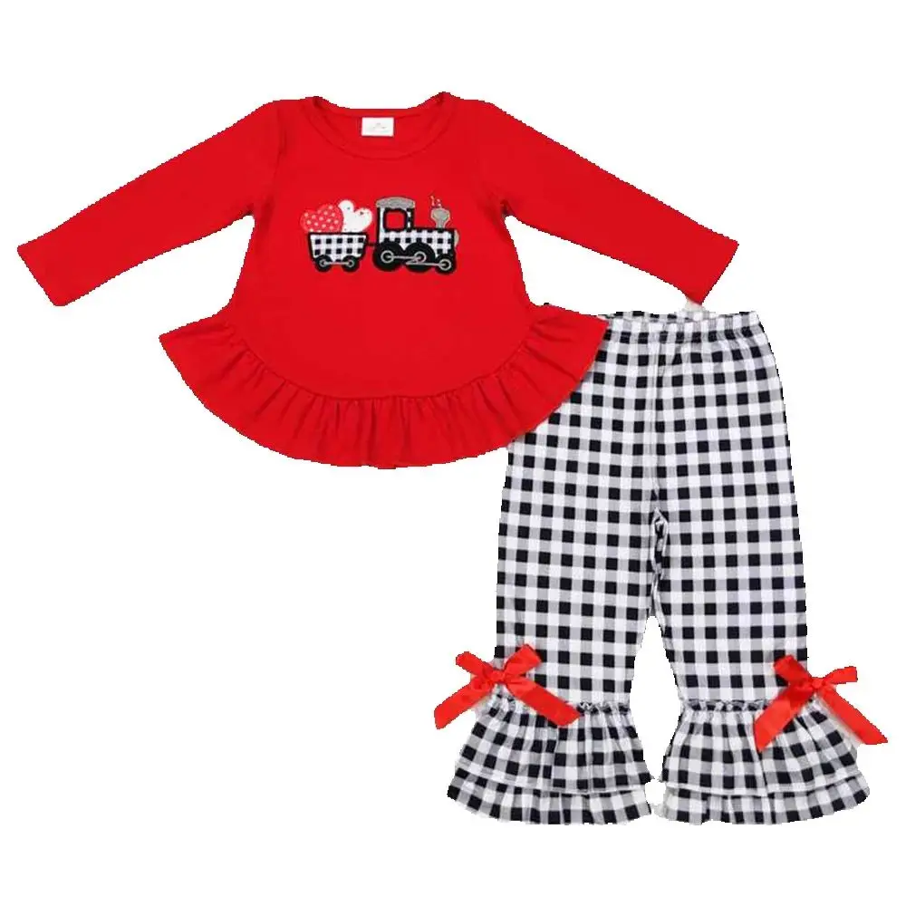GLP0908 Baby Girls Valentines Hearts Tractor Tunic Black Checkered Pants Clothing Sets
GLP0908 Baby Girls Valentines Hearts Tractor Tunic Black Checkered Pants Clothing Sets