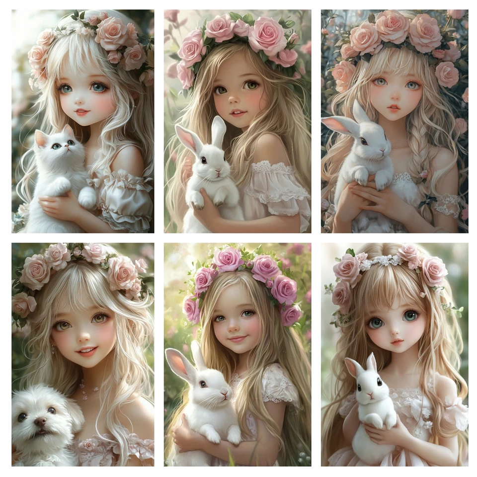 Diamond Art Painting Kit Girl Cat Rabbit Portrait Cross Needle Embroidery Diamond Embroidery Kit Character Wall Decoration
Diamond Art Painting Kit Girl Cat Rabbit Portrait Cross Needle Embroidery Diamond Embroidery Kit Character Wall Decoration